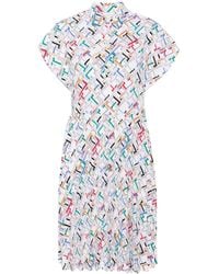 Tommy Hilfiger - Th-Monogram Midi Shirt Dress - Lyst