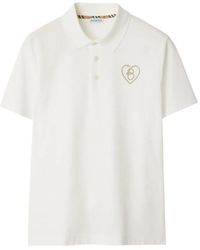 Burberry - B Heart Cotton Polo Shirt - Lyst
