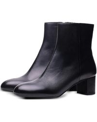 Poche Paris - Block-Heel Ankle Boots - Lyst