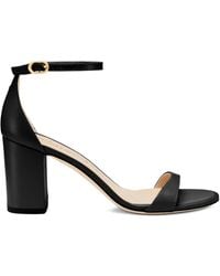 Stuart Weitzman - 75Mm Suede Sandals - Lyst