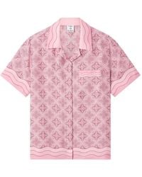 CASABLANCA - Radiating Monogram Silk Shirt - Lyst