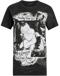 Dolce & Gabbana - Graphic-Print Distressed T-Shirt - Lyst