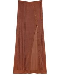 Donde Esteban - Guayabera Knitted Maxi Skirt - Lyst