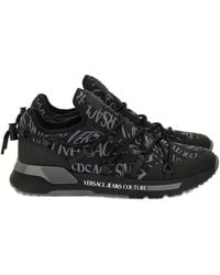 Versace Jeans Couture - Logo-Print Lace-Up Sneakers - Lyst