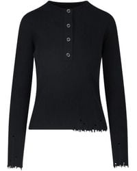 Uma Wang - Gerippter Pullover Im Distressed-Look - Lyst