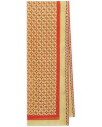Maliparmi - Sciarpa Con Motivo Geometrico E Frange - Lyst