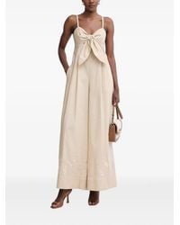 Twinset - Bow-Detail Embroidered Jumpsuit - Lyst