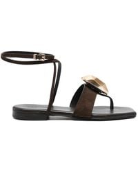 DONNARì - Tone-Embellishment Ankle-Strap Sandals - Lyst