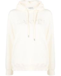 Lanvin - Hoodie Met Geborduurd Logo - Lyst