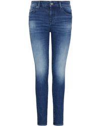 Armani Exchange - Jeans skinny con applicazione logo - Lyst