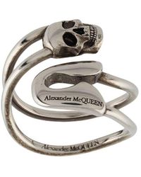 Alexander McQueen Ring Met Veiligheidsspeld - Metallic