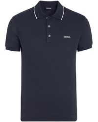 Zegna - Stretch-cotton Polo Shirt - Lyst