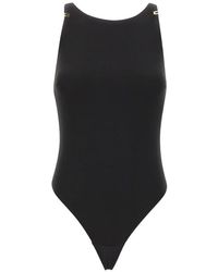 Elisabetta Franchi - Body Crepe Stretch Nero - Lyst