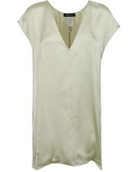 Fabiana Filippi - Blouse Met V-Hals En Korte Mouwen - Lyst