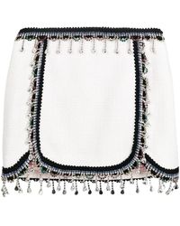 DSquared² - Crystal-Embellished Mini Skirt - Lyst