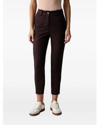 Benetton - Cropped Button-Detail Trousers - Lyst