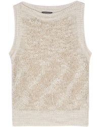 Peserico - Frayed Knitted Top - Lyst