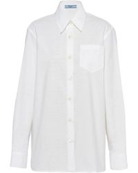 Prada - Popeline Blouse - Lyst