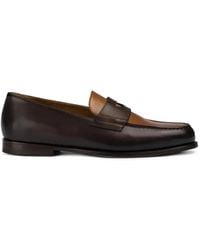 Doucal's - Two-Tone Leather Loafers - Lyst