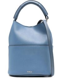 Furla - Sfera Kleine Leren Bucket-Tas Met Handgreep - Lyst