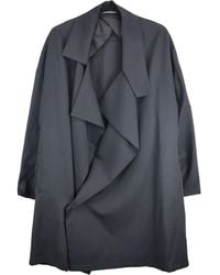Yohji Yamamoto - Mantel mit drapiertem Kragen - Lyst