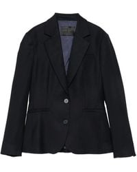 Dondup - Logo-Plaque Single-Breasted Blazer - Lyst