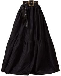 GIADA CURTI - Tiered Belted Maxi Skirt - Lyst