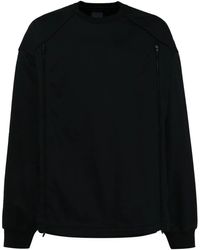 Juun.J - Tweekleurige Sweater Met Zijsplitten En Mesh - Lyst