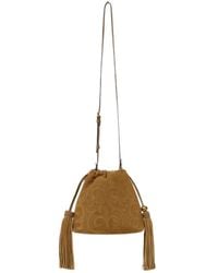 Etro - Mini Suede Kalispera Bag With Patch And Tassels - Lyst
