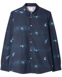 Paul Smith - Chemise Sunbleached Snaps En Popeline - Lyst