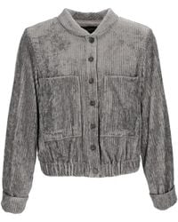 Emporio Armani - Velvet Blouson Jacket - Lyst