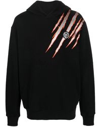 Philipp Plein - Scratch-Print Long-Sleeved Hoodie - Lyst