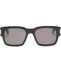 Saint Laurent - Logo-Engraved Square-Frame Sunglasses - Lyst