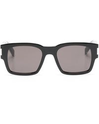 Saint Laurent - Logo-Engraved Square-Frame Sunglasses - Lyst