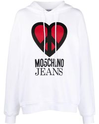 Moschino Jeans - Hoodie mit grafischem Print - Lyst