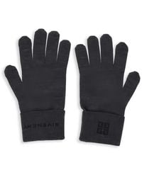 Givenchy - Logo-Embroidered Wool Gloves - Lyst
