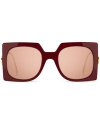 Etro - Pegaso-plaque Oversize-frame Sunglasses - Lyst
