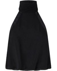Pinko - Halter Neck Top With High Collar - Lyst