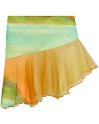 Donde Esteban - Asymmetric Ruffled Mini Skirt - Lyst