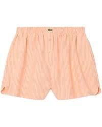 Lacoste - Short À Rayures - Lyst