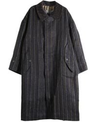 Ziggy Chen - Pinstripe-Pattern Corduroy-Collar Jacket - Lyst