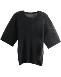 Homme Plissé Issey Miyake - Pleated Semi-Sheer T-Shirt - Lyst