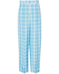 MSGM - Check-Pattern Trousers - Lyst