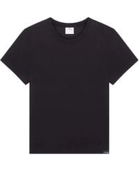 Courreges - Logo-Embroidered Cotton T-Shirt - Lyst