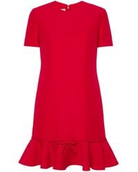 Valentino Garavani - Bow-Detail Mini Dress - Lyst