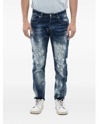John Richmond - Mick Bleached-Effect Jeans - Lyst