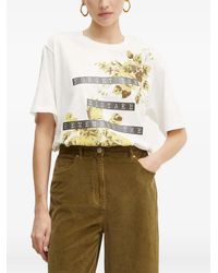 Pinko - Floral-Print T-Shirt - Lyst