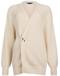 Liu Jo - Rib Knit Button Cardigan - Lyst