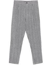 Tessitura - Stripe-Pattern Tapered Trousers - Lyst