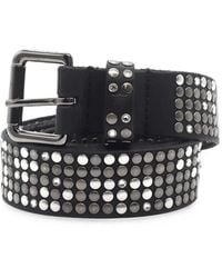 HTC - Stud-Embellished Crystal-Embellished Belt - Lyst